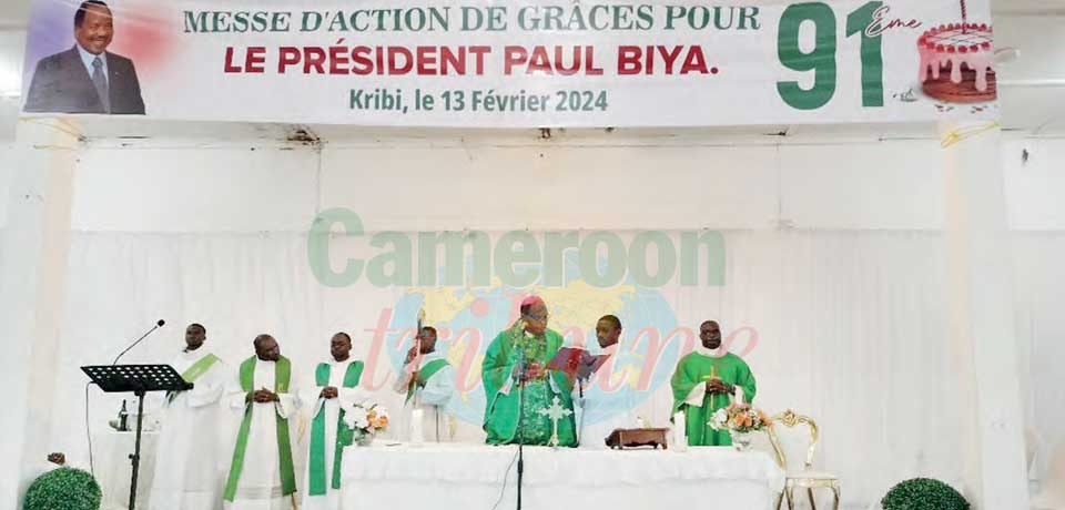 Kribi : une messe d’action de grâce pour le président