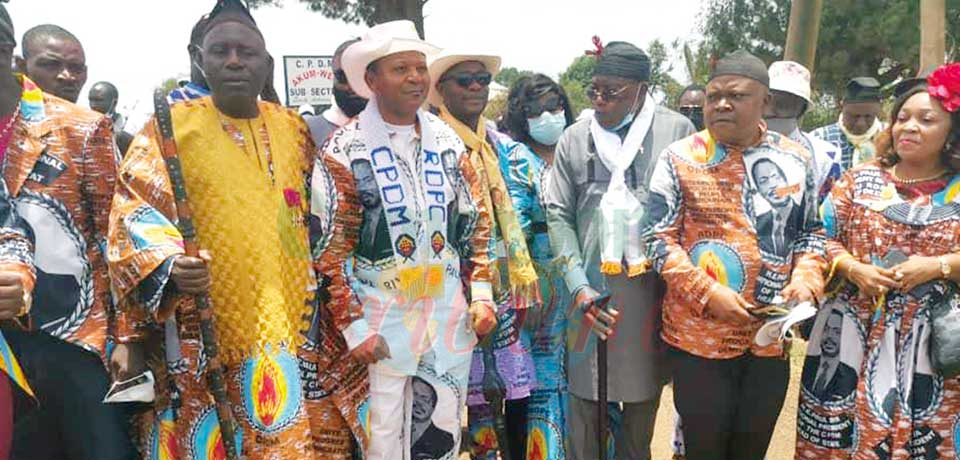 Movers and shakers of the CPDM in Mezam-II Santa.