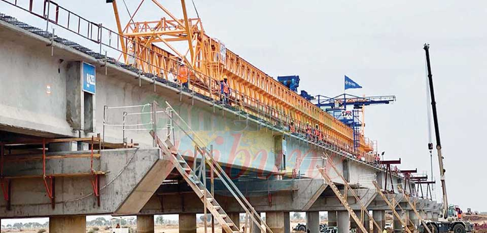 Construction du pont sur le Logone : le rythme est bon