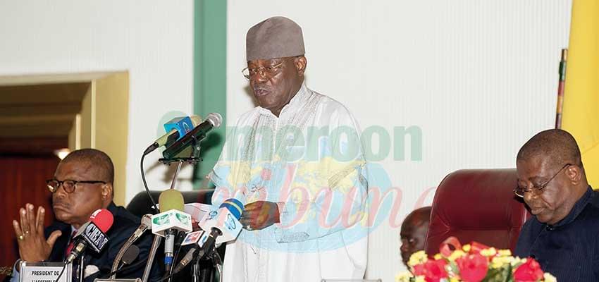 Hon. Cavaye Yeguie Djibril closing the June 2019 ordinary session of the National Assembly