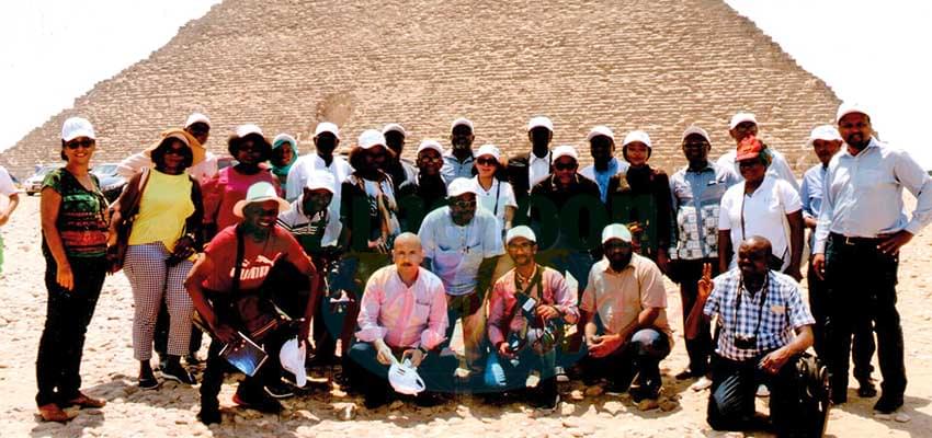 Participants at the Cairo workshop on the media and sustainable developpement.