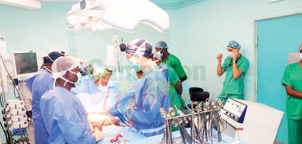 Cardiac surgery underway. Cardiac surgery underway.