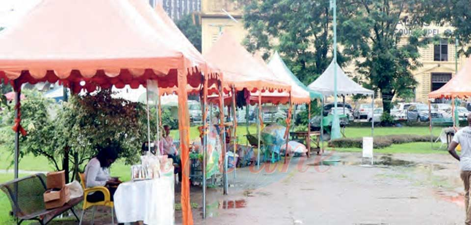 Exhibition of safe foods at the Place du gouvernement in Bonanjo.