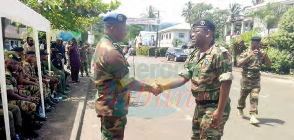 Navy Captain Njonou taking command in Limbe.