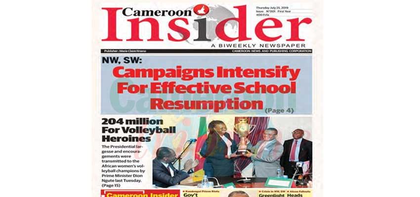 Cameroon Insider : Maiden Newspaper In Pure Anglo-Saxon Style