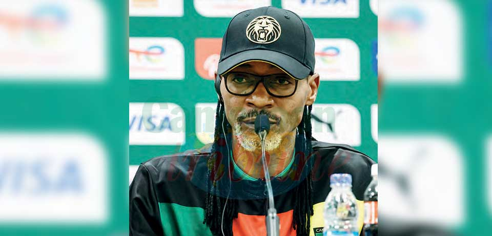 Rigobert Song, manager sélectionneur du Cameroun.