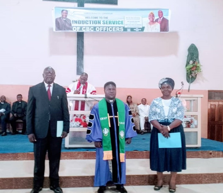 New CBC leadership from left to right: Kongor John Kwa, CBC Chairperson, Rev. Dr. Teke John Ekema, CBC Executive President and Mrs. Sofa Caroline, CBC Vice Chairperson. New CBC leadership from left to right: Kongor John Kwa, CBC Chairperson, Rev. Dr. Teke John Ekema, CBC Executive President and Mrs. Sofa Caroline, CBC Vice Chairperson.