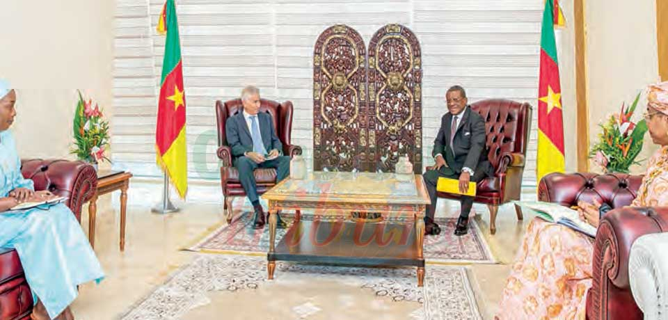 An audience to that effect took place yesterday between Prime Minister Joseph Dion Ngute and the Head of the Grant Management Division, Mark Edington on April 8, 2025. An audience to that effect took place yesterday between Prime Minister Joseph Dion Ngute and the Head of the Grant Management Division, Mark Edington on April 8, 2025.