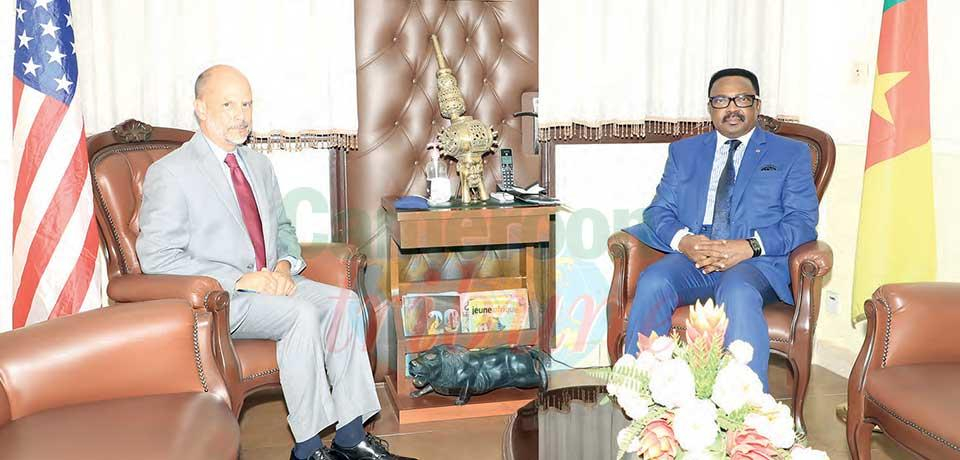 Minister Felix Mbayu received Ambassador Christopher John Lamora on May 17, 2022.