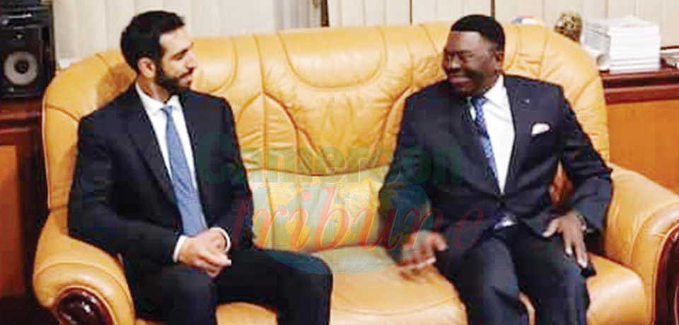 Le ministre d’Etat, secrétaire général de la présidence de la République, Ferdinand Ngoh Ngoh, a reçu en audience hier, au nom du chef de l’Etat, le ministre d’Etat émirati des Affaires étrangères chargé de la Coopération internationale. Le ministre d’Etat, secrétaire général de la présidence de la République, Ferdinand Ngoh Ngoh, a reçu en audience hier, au nom du chef de l’Etat, le ministre d’Etat émirati des Affaires étrangères chargé de la Coopération internationale.