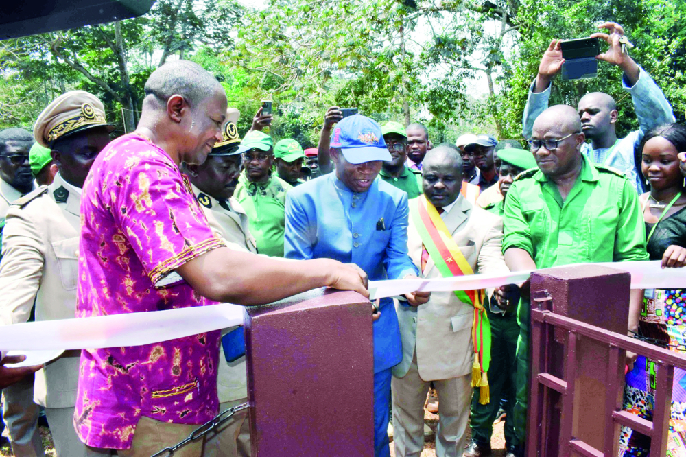 Au parc de Lobéké, Jules Doret Ndongo a inauguré la stèle du site du patrimoine mondial de l’Unesco.