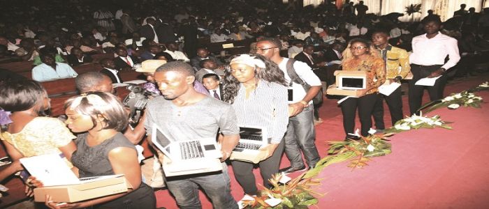 President’s Gifts to Students: Yaounde I University Receive Laptops