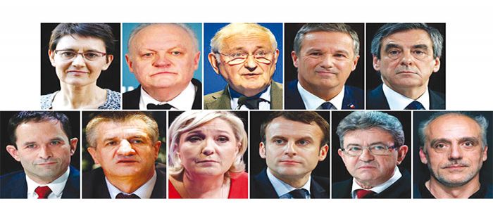 Présidentielle française 2017 : un fauteuil pour 11