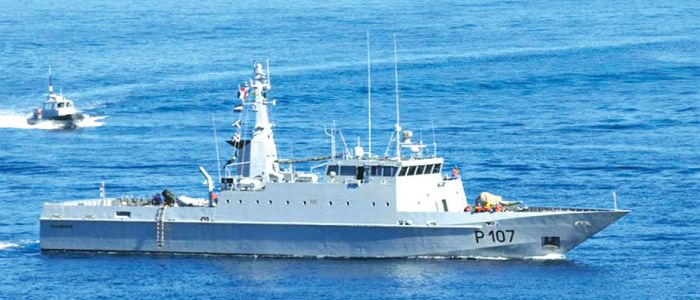 Exploration: le patrouilleur « Dipikar » à Pointe-Noire Exploration: le patrouilleur « Dipikar » à Pointe-Noire