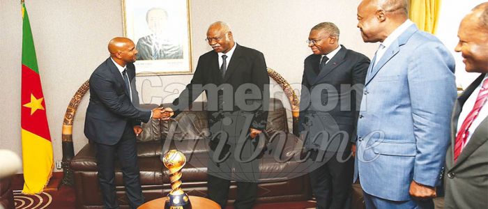 Confederations Cup: PM Philemon Yang Presented Trophy